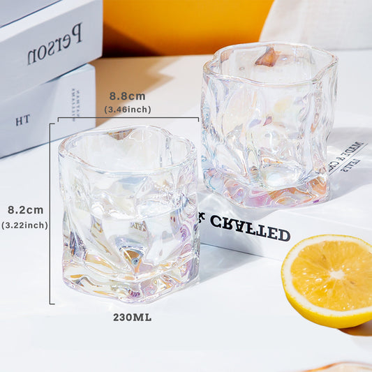 Wassergläser Gläser Trinkgläser, 6er Set, Verdrehter Becher Bunt - 230ml