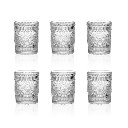 Wassergläser Gläser Trinkgläser, 6er Set, aus Glas, Sonnenblume -300ml