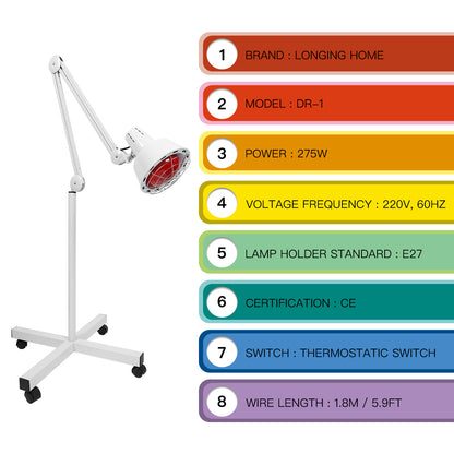 Infrarotlampe, 275W Behandlung von Erkältungen und Muskelverspannungen