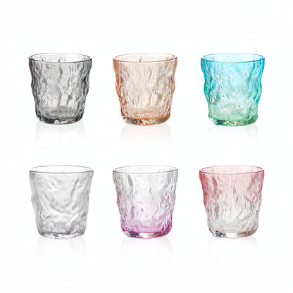 Wassergläser Gläser Trinkgläser, 6er Set, aus Glas Gletscher 6 Farben - 300ml