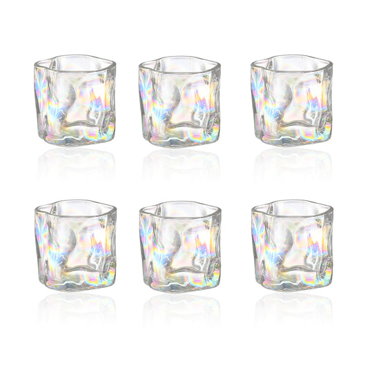 Wassergläser Gläser Trinkgläser, 6er Set, Verdrehter Becher Bunt - 230ml