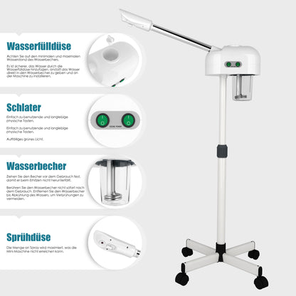 Gesichtsdampfer, Luftbefeuchter, Mitesser entfernen, Hautalterung ermäßigen