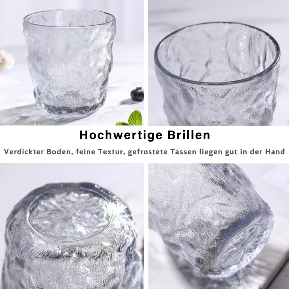 Wassergläser Gläser Trinkgläser, 6er Set, aus Glas Gletscher 6 Farben - 300ml