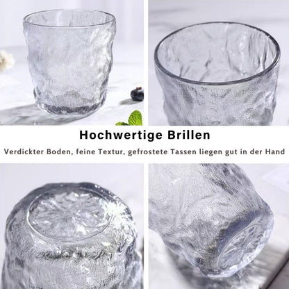 Wassergläser Gläser Trinkgläser, 6er Set, aus Glas Gletscher 6 Farben - 300ml