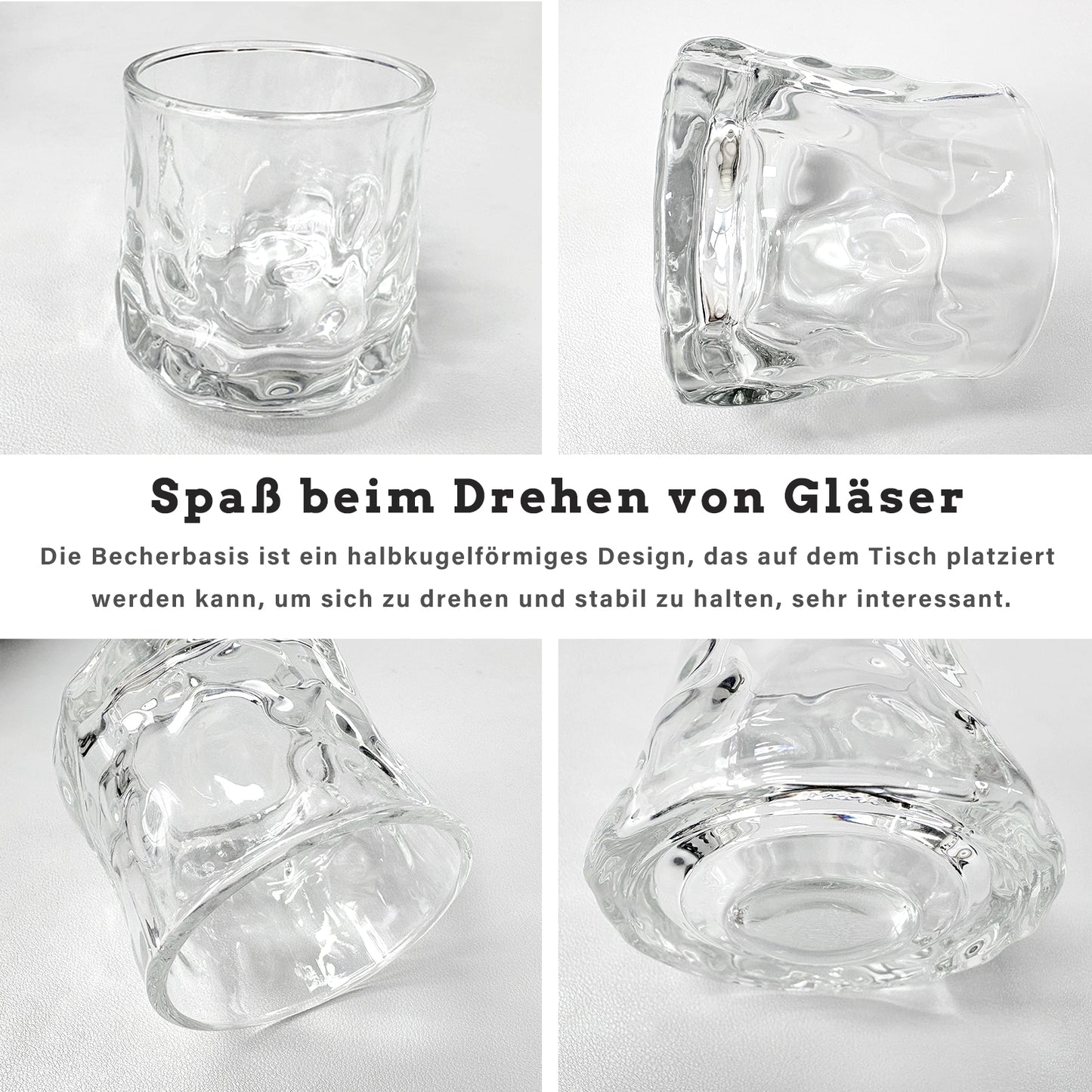 Wassergläser Gläser Trinkgläser, 6er Set, Whiskyglas eisgekühlt - 150ml