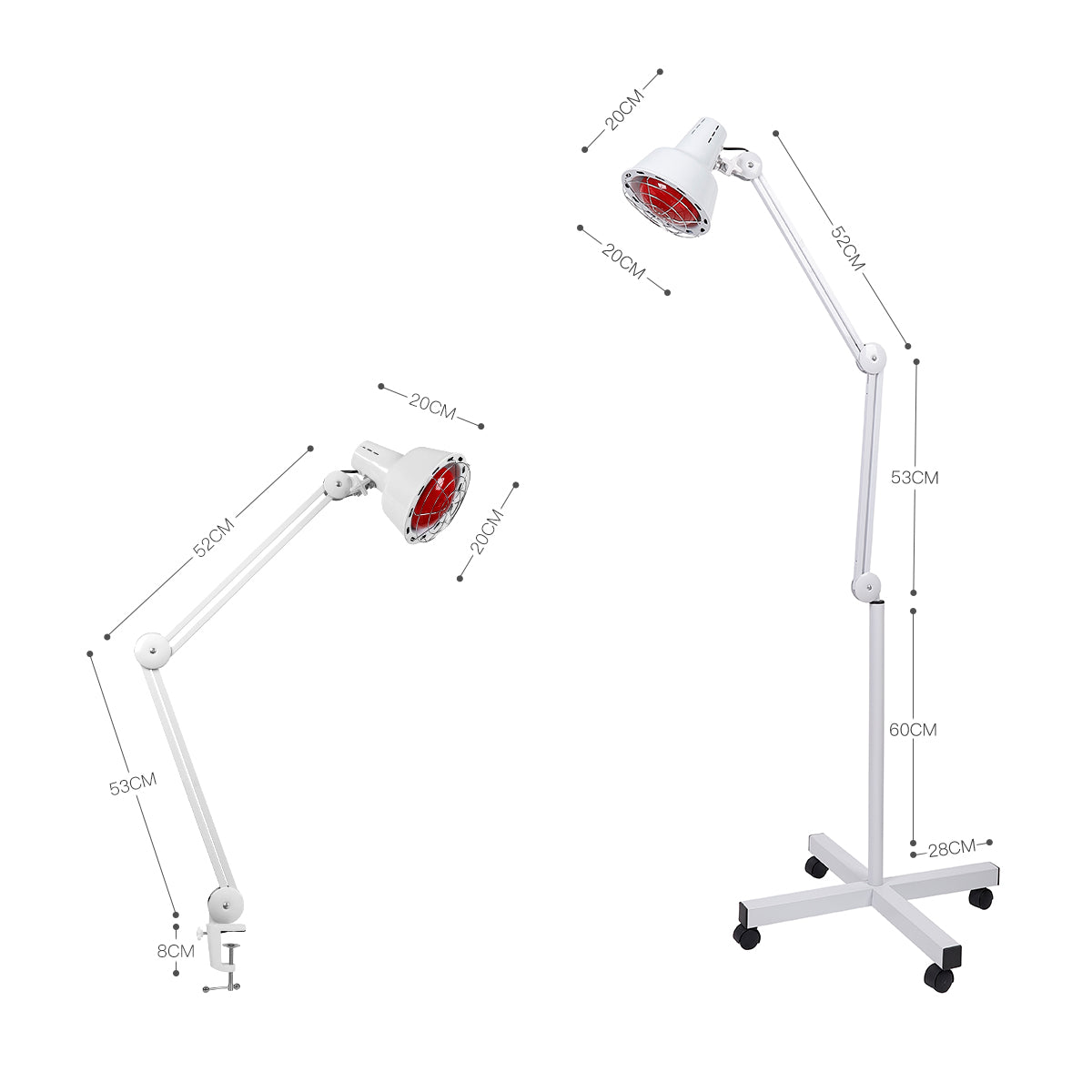 Infrarotlampe, 275W Behandlung von Erkältungen und Muskelverspannungen