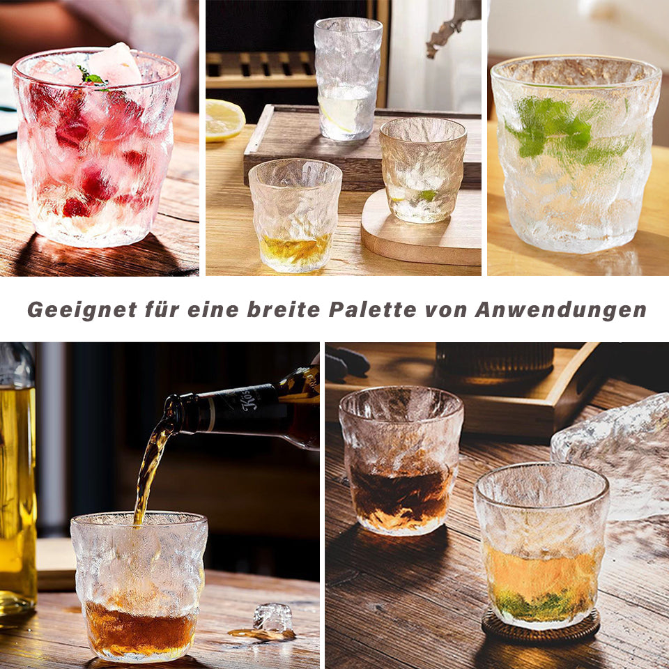 Wassergläser Gläser Trinkgläser, 6er Set, aus Glas Gletscher 6 Farben - 300ml