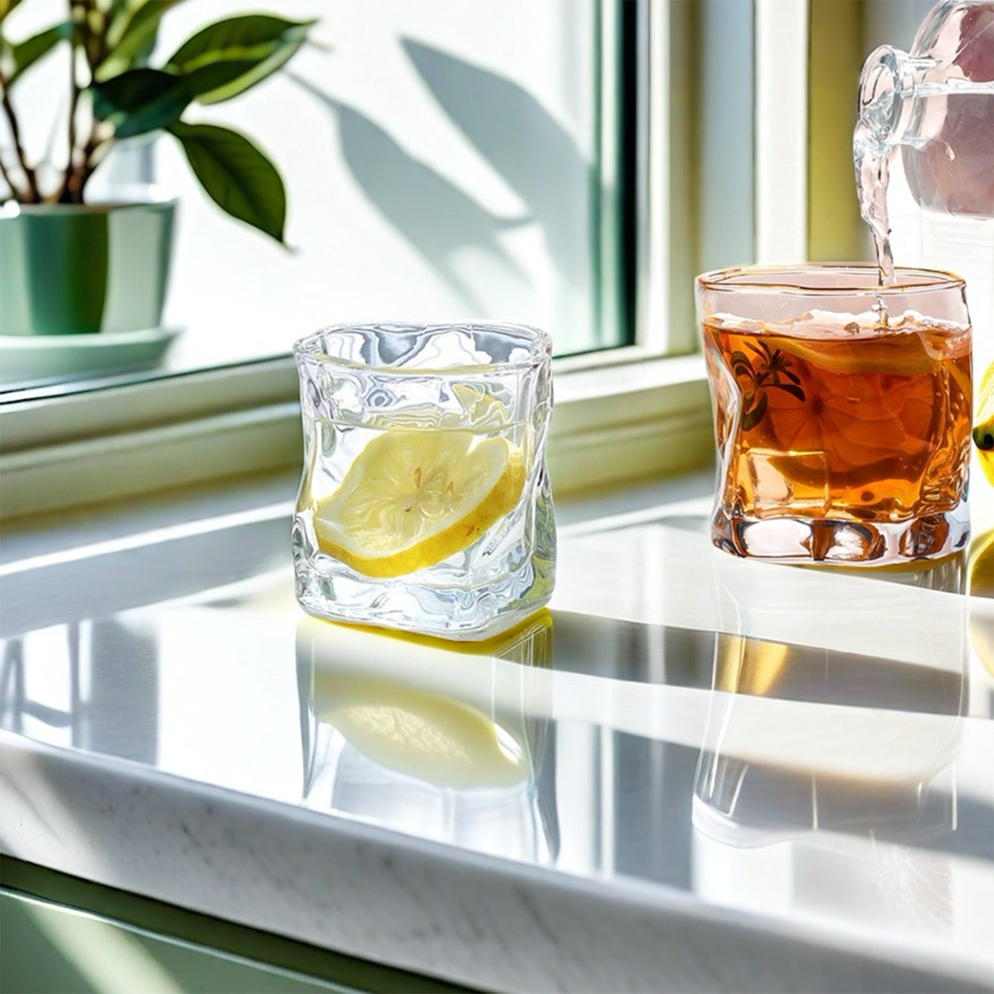 Wassergläser Gläser Trinkgläser, 6er Set, aus Glas-230ML