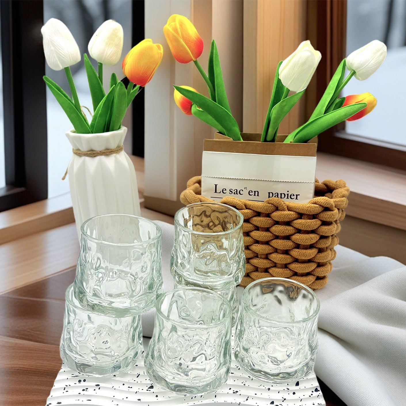 Wassergläser Gläser Trinkgläser, 6er Set, Whiskyglas eisgekühlt - 150ml