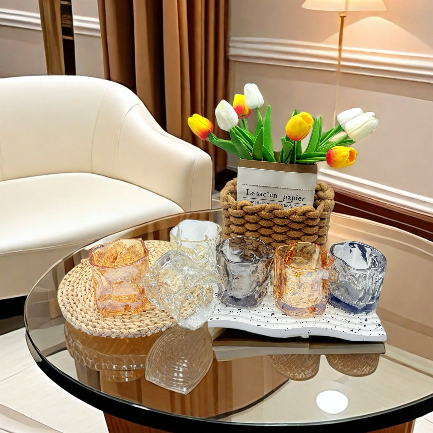 Wassergläser Gläser Trinkgläser, 6er Set, aus Glas-230ML