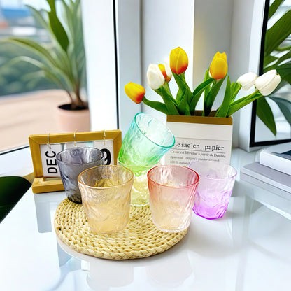 Wassergläser Gläser Trinkgläser, 6er Set, aus Glas Gletscher 6 Farben - 300ml