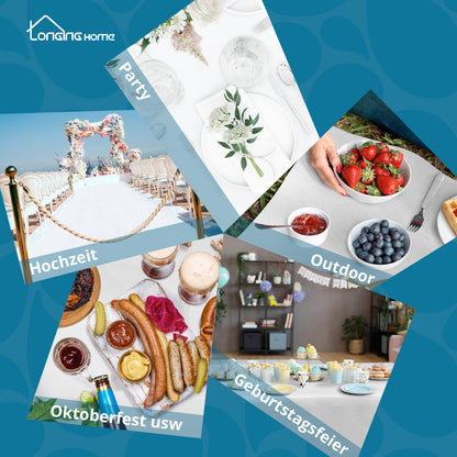 Tischdeckenrolle, 1.1 × 30M, Einweg Vlies Stoffähnlich TischdeckeRolle